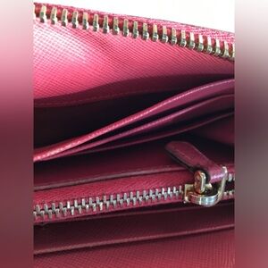 Gucci Pink Leather Full Zip Around $300